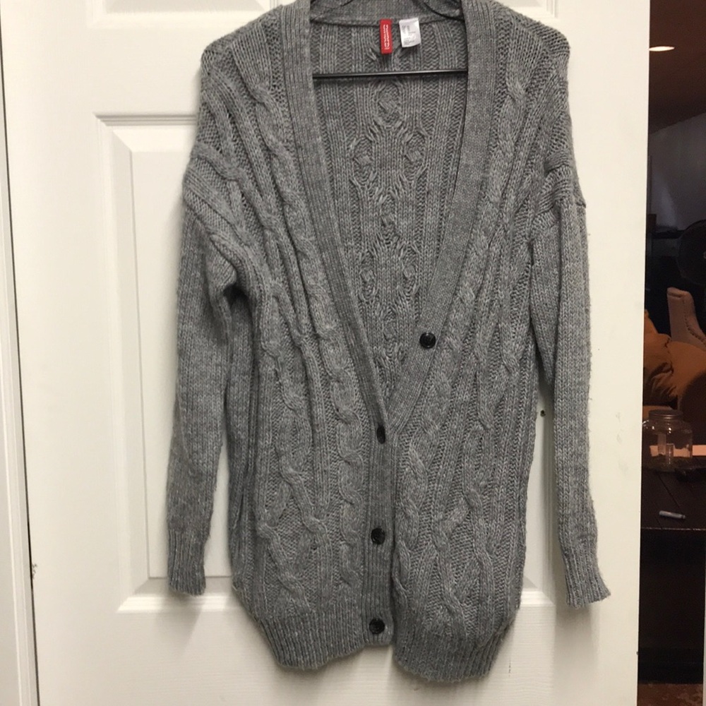 H&am Gray Cardigan Sweater